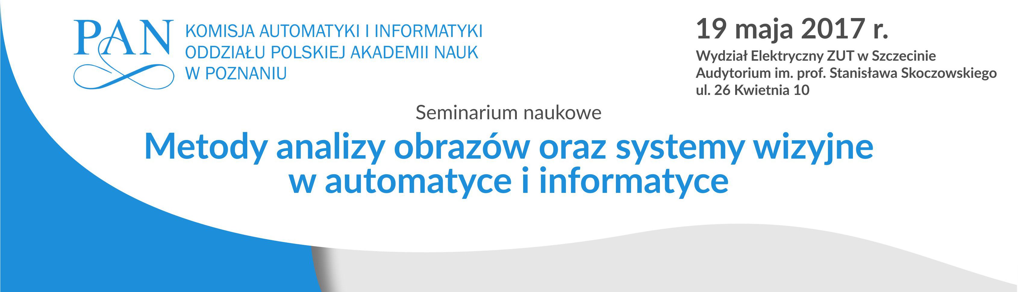 Banner Seminarium Komisji Automatyki i Informatyki PAN Oddział w Poznaniu